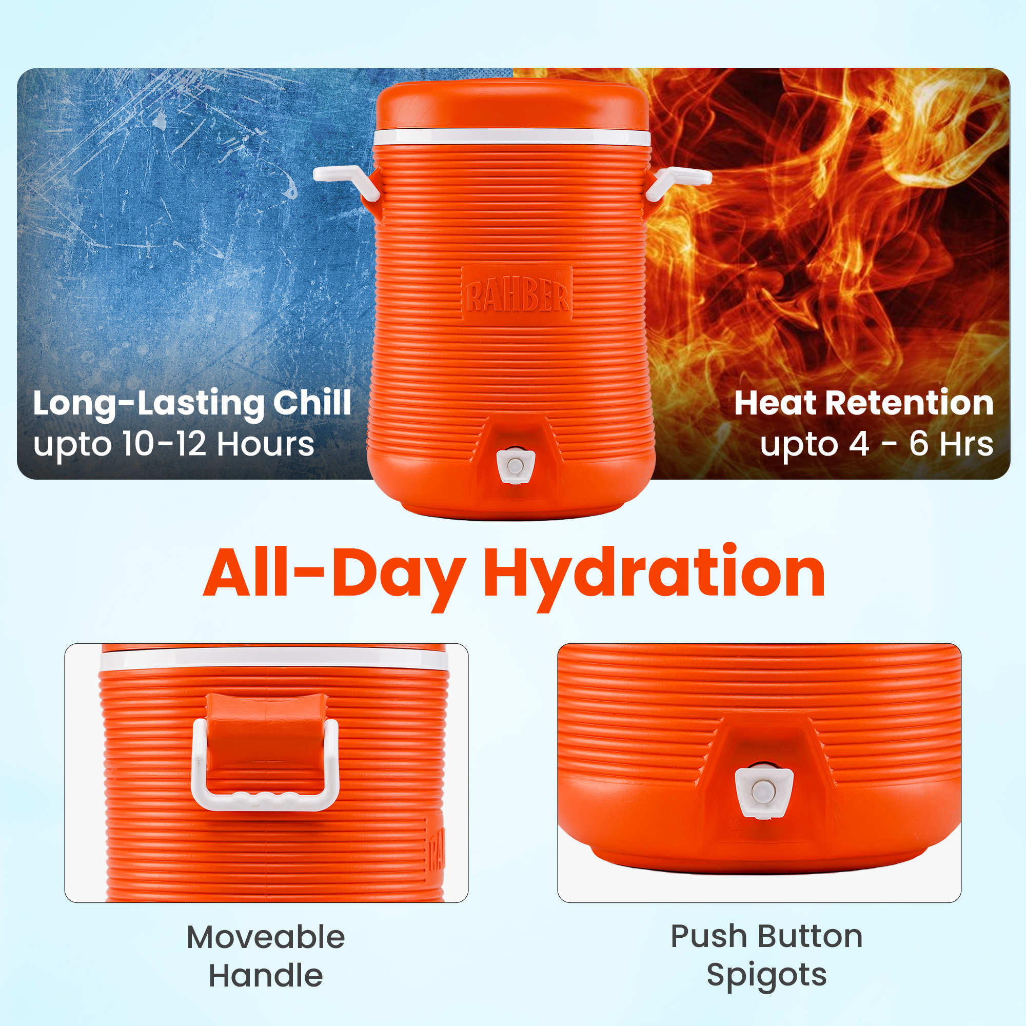 5 Gallon Heavy-Duty Insulated Beverage Cooler Dispenser - Image 2