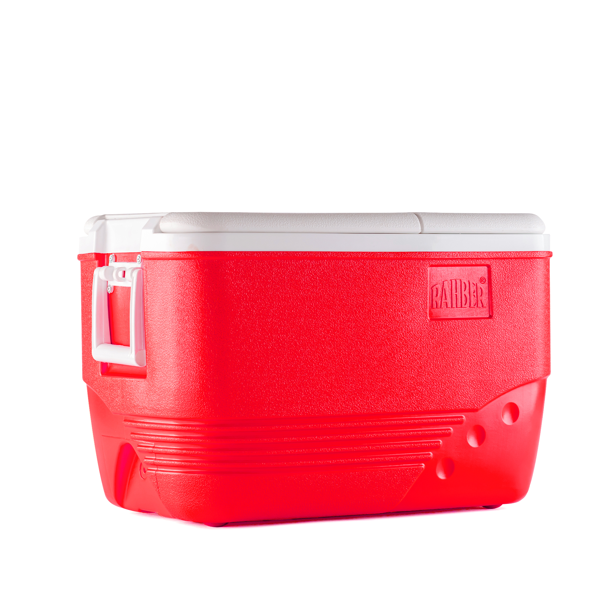 60 Qt Extra Large Capacity Ice Chest Cooler for Parties & Travel (Red)